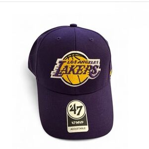 NWT NBA Los Angeles Lakers ‘47 MVP Adjustable Hat Purple One Size